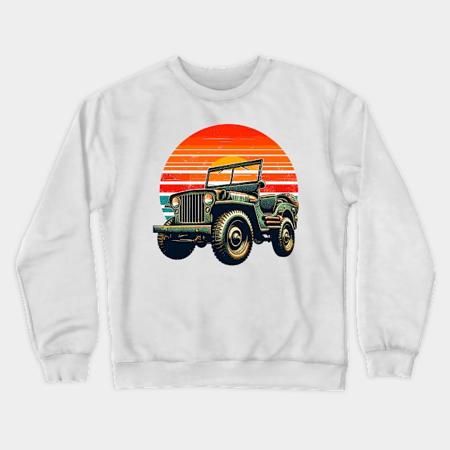 Willys Jeep Crewneck Sweatshirt by Vehicles-Art